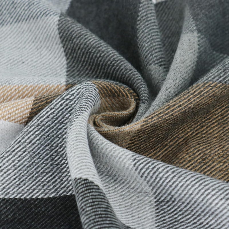 vimate Plaid Scarf for Men Women Super Soft Classic Tartan Checkered Neck Scarves - Image 3